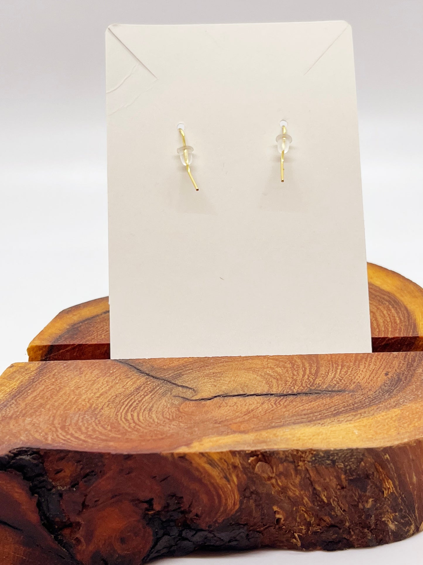 Earring set with Golden Accents - PINK SPECKLED - MICRO DIAMOND DANGLE